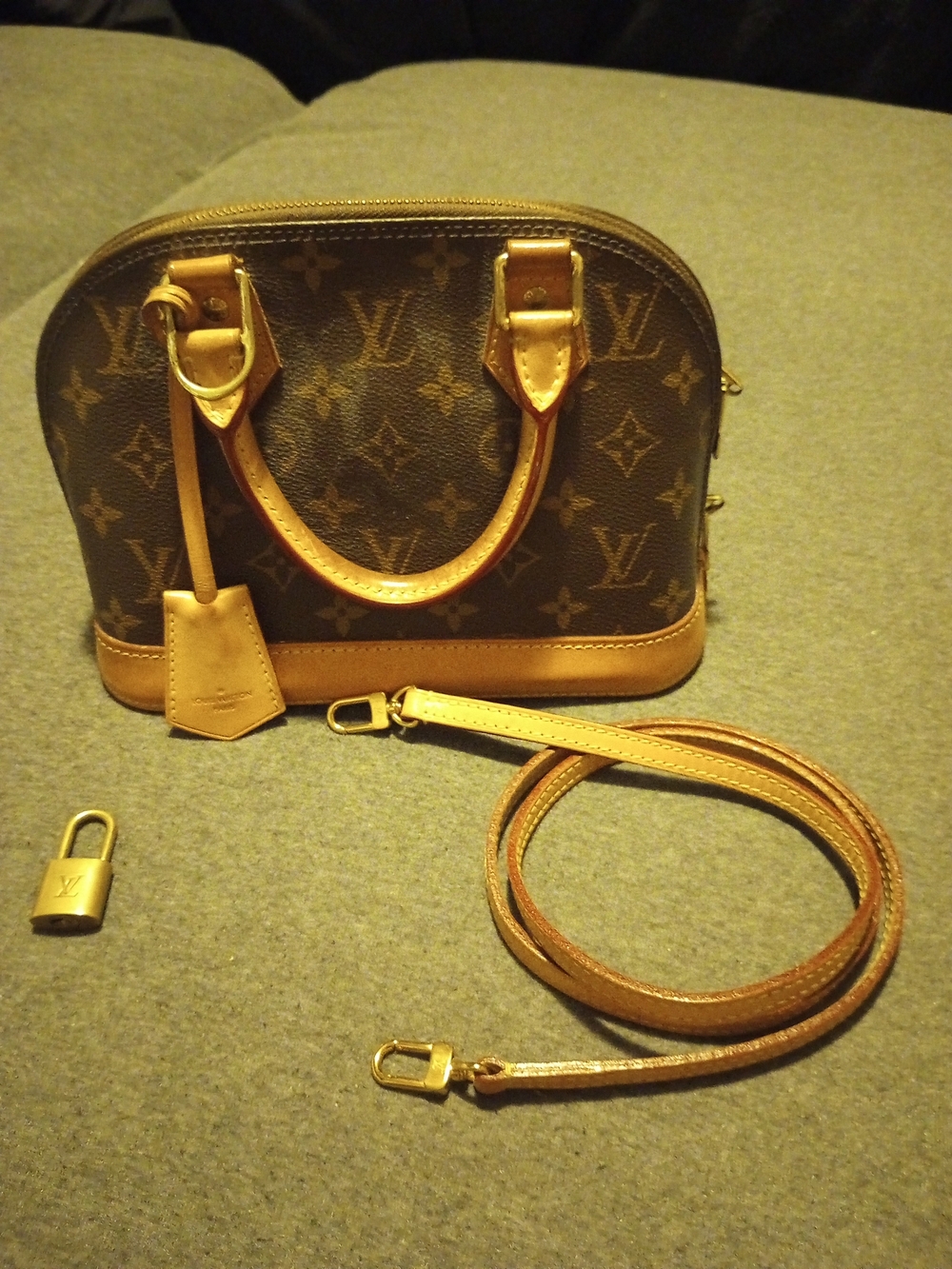Louis Vuitton Monogram Mini Alma in Brown and Tan
